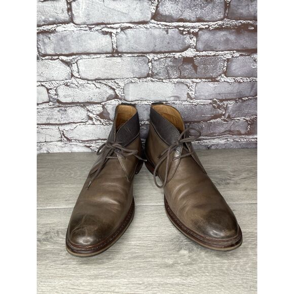 Cole Hahn Brown Leather Chukka Ankle Lace Up Boots Men’s Sz 11.5M US/45EU C23479 main image 2